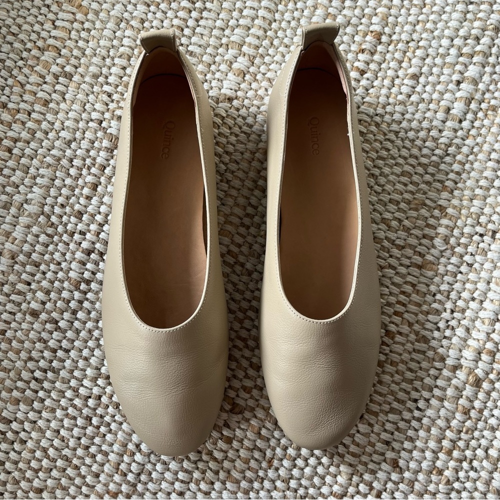 WORN ONCE Quince Italian Leather Glove Ballet Flat with box